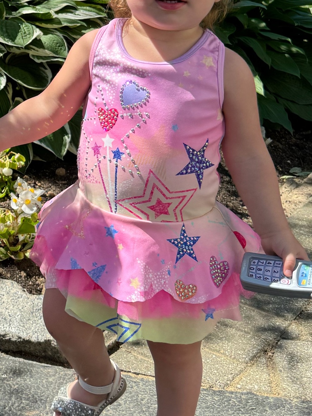 Matching Pink Star Tutu Dress Set - Girls